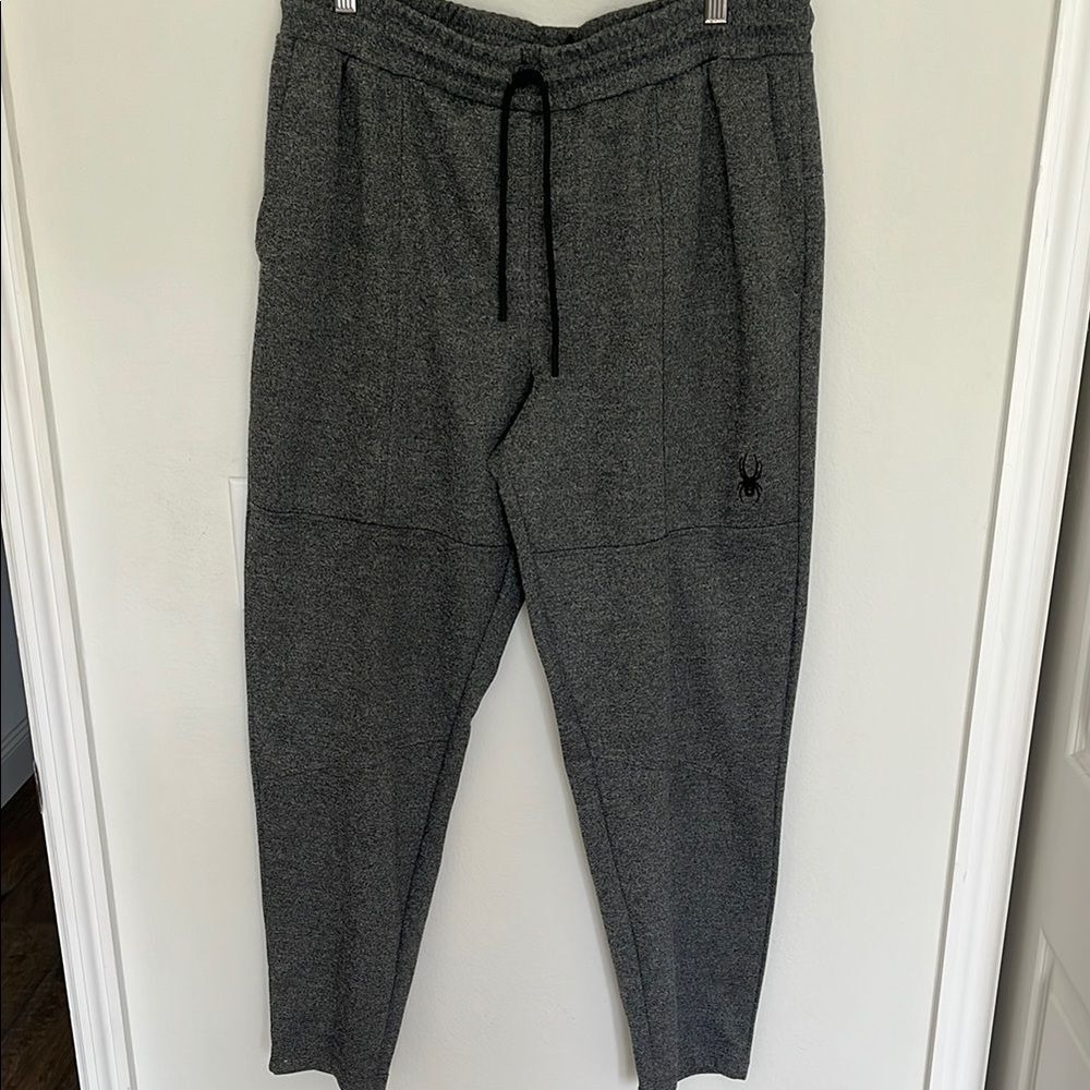 Spyder Active Pull On Jogger Sweat Pants Mens size L Elastic Waist Gray